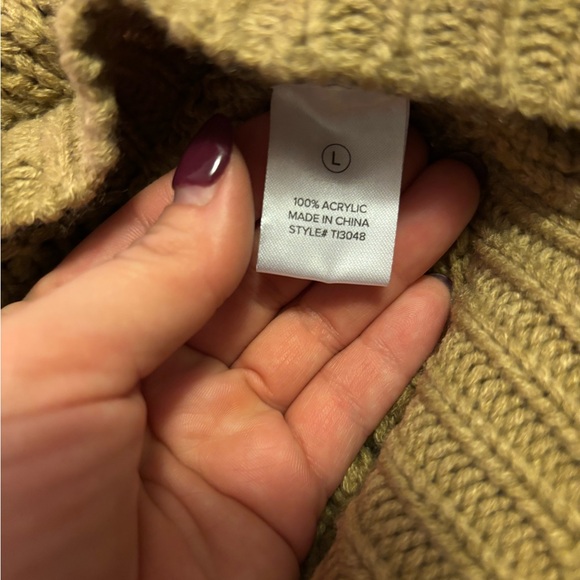 Beige Fashion Nova I adore you sweater NWT Size Large - Picture 9 of 9